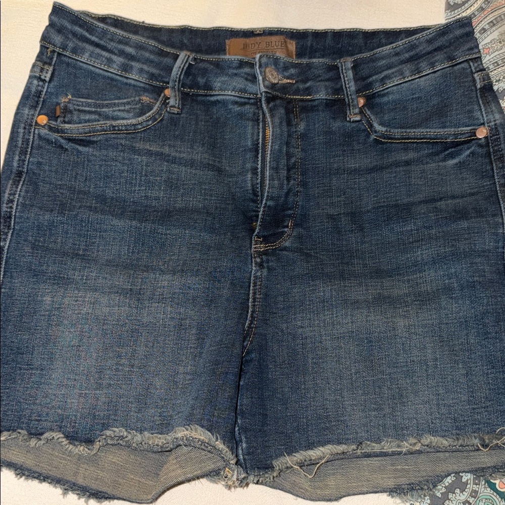 Judy Blue Cutoff Denim Shorts - Frayed Hem